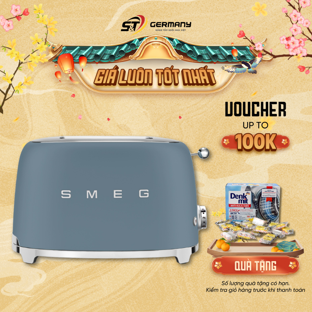 HCM Máy nướng bánh mì SMEG TSF01SBMEU màu xanh lam đậm nhám GermanySnT 480065