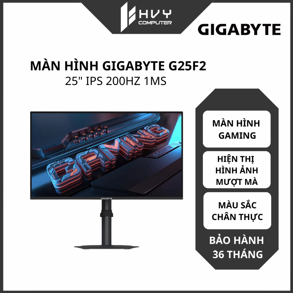Màn hình Gaming Gigabyte GS25F2 25"/ 200Hz/ Super Speed IPS/ FHD/ 1ms - Hàng chính hãng