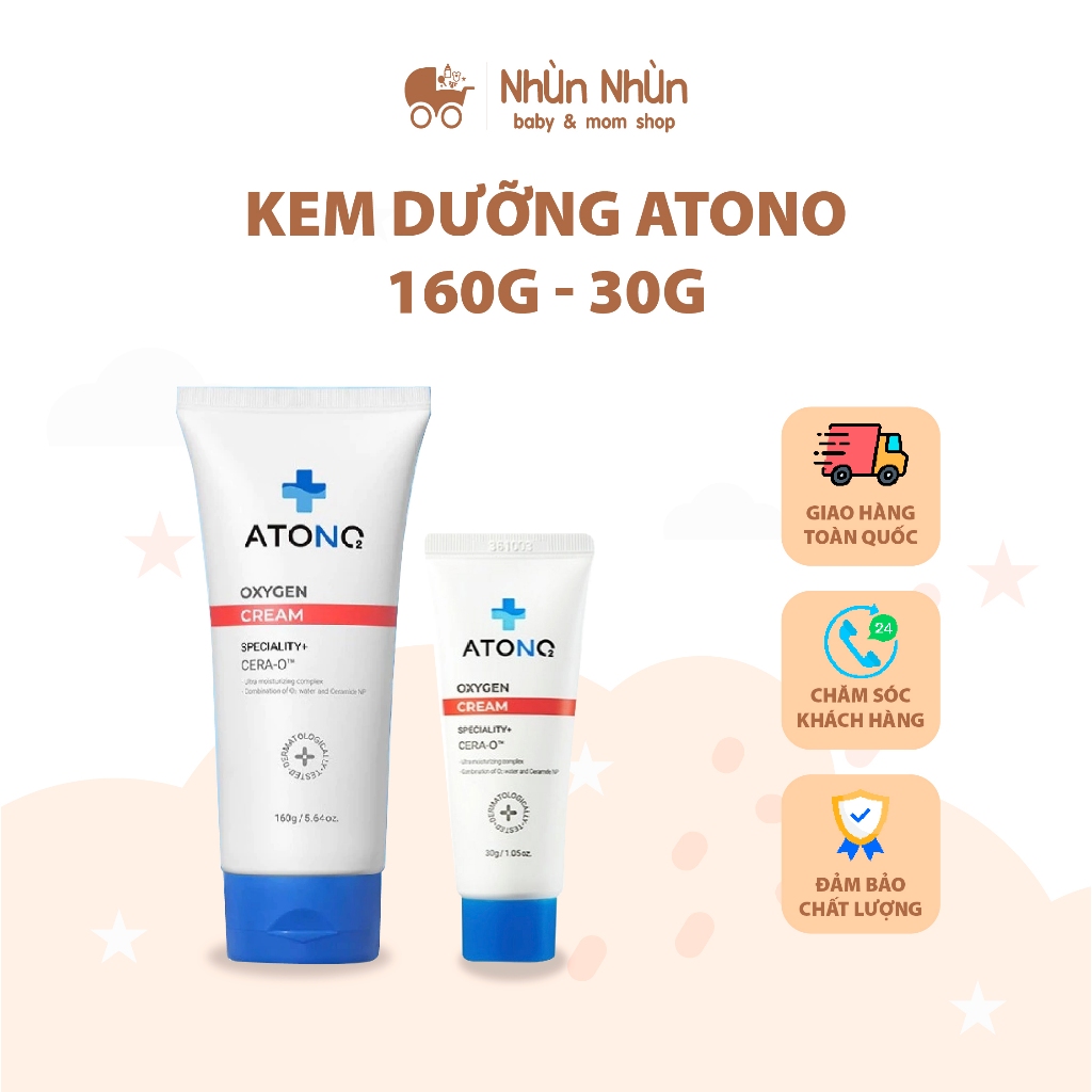 (Nhùn Nhùn) Kem dưỡng ẩm hữu cơ toàn diện Oxygen Cream Atono2 cho bé -  chuyên dành cho da khô ngứa Made in Korea