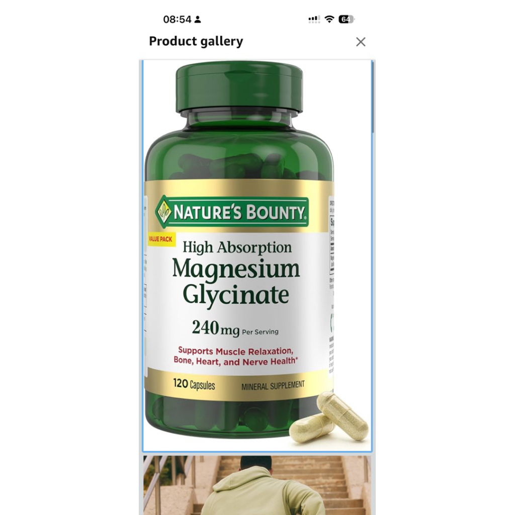 Magnesium Glycinate Nature’s Bounty 180 viên