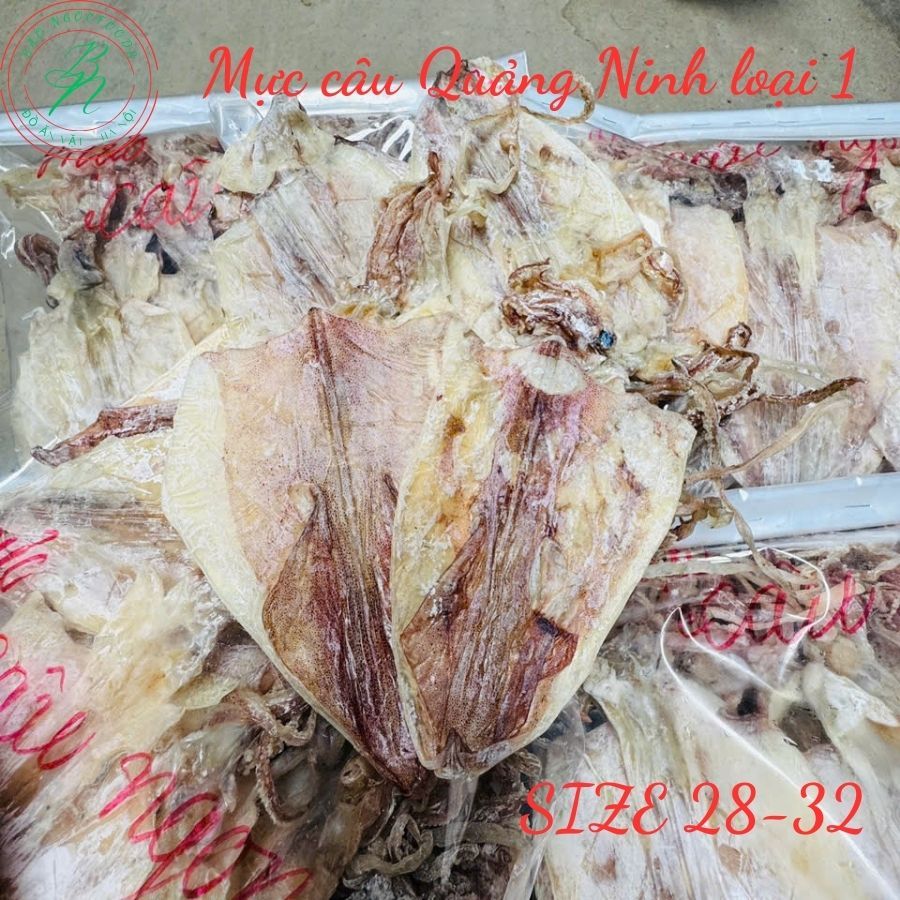 Mực Khô Quảng Ninh Loại 1 - Mực Size 5-6 con/200gr - Size 28-32 con 1kg