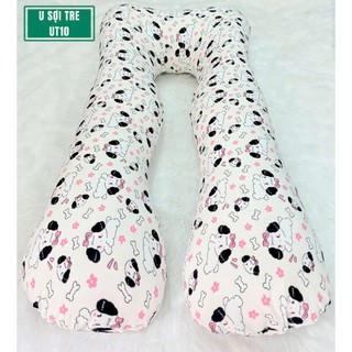 Gối bầu chữ U chính hãng Zcare vải Sợi tre kháng khuẩn, chống nấm mốc (1.35*0.82*0.22m) - UT12