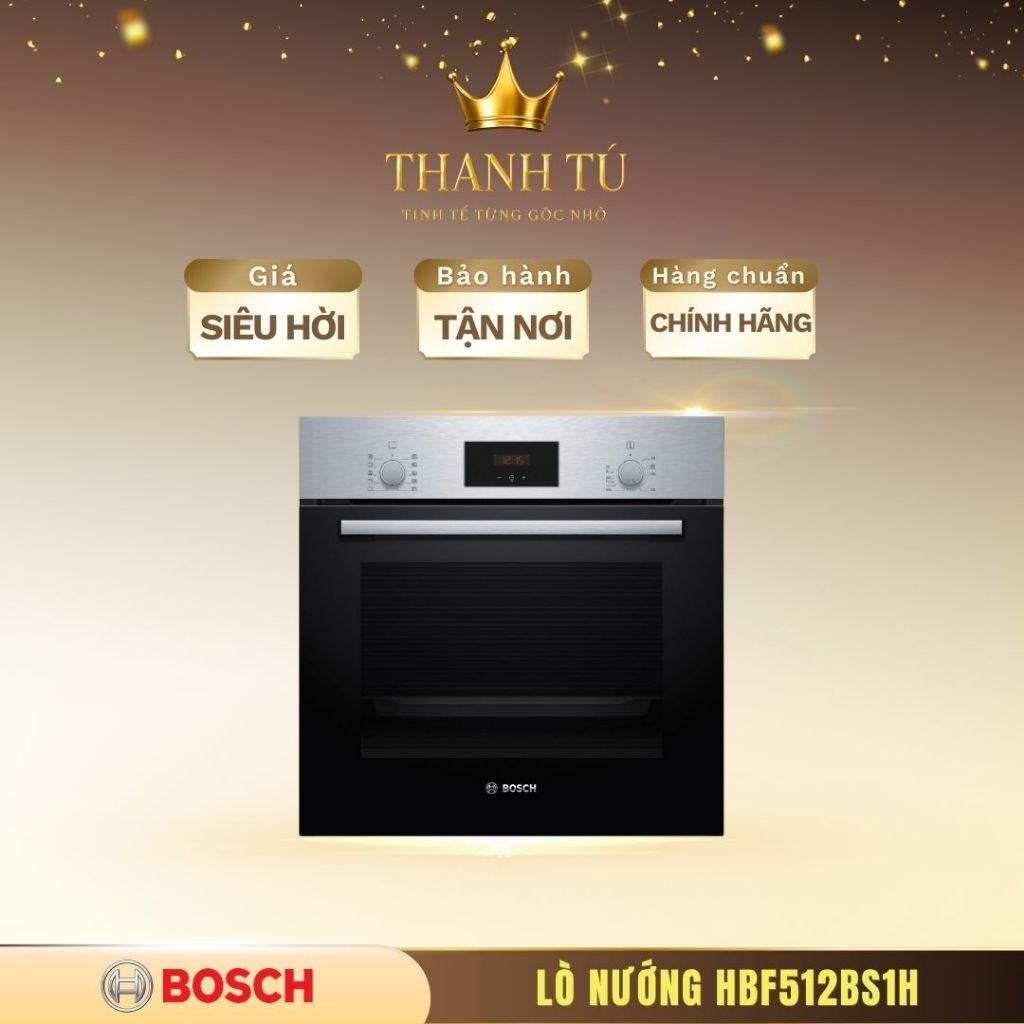 Lò Nướng Âm Tủ Bosch HBF512BS1H Series 5 – 66L, 7 Chức Năng Nướng, Gia Nhiệt Nhanh