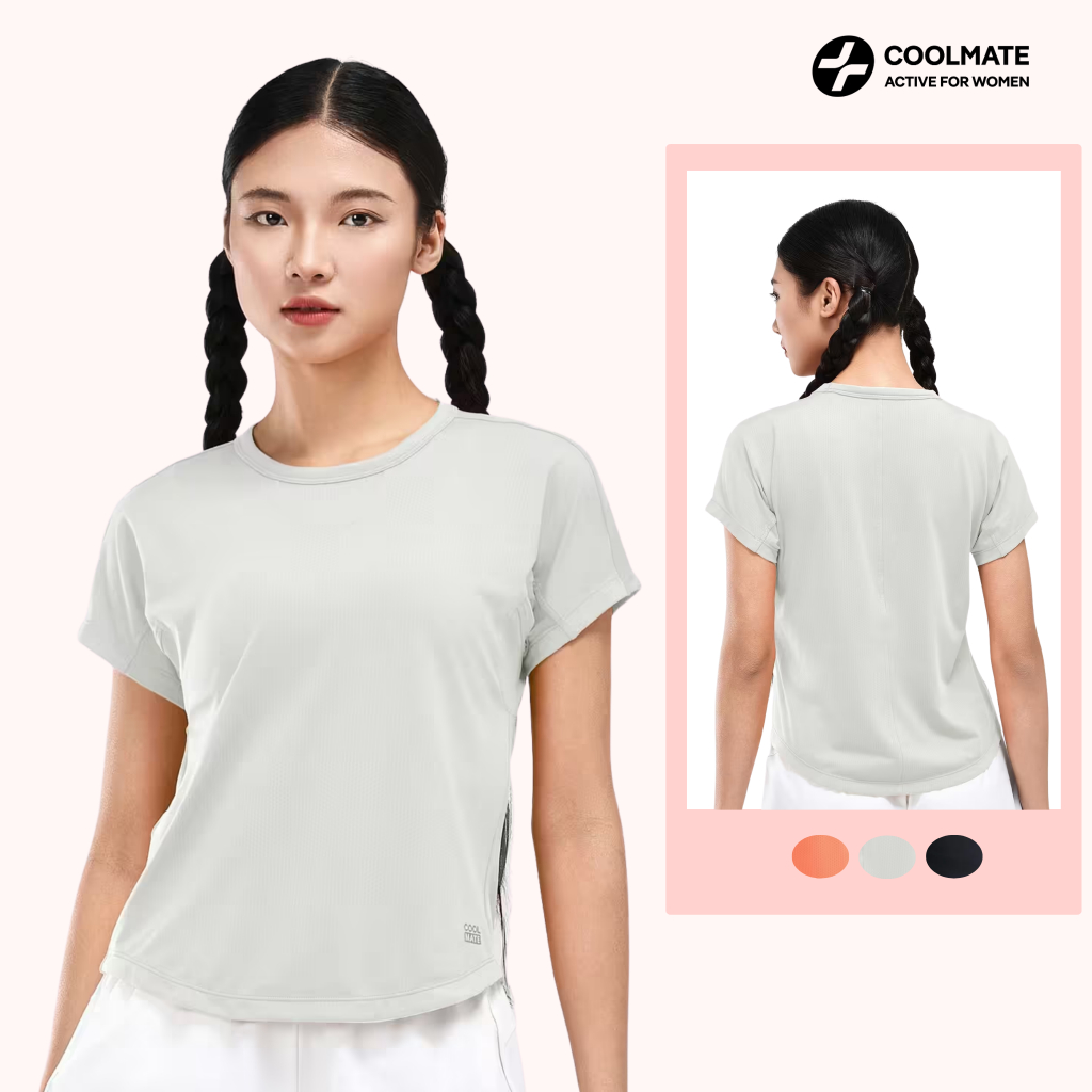 [MUA 2 GIẢM 10%] Áo thể thao nữ co giãn Slim Tee co giãn, thoáng mát - Coolmate Active For Women