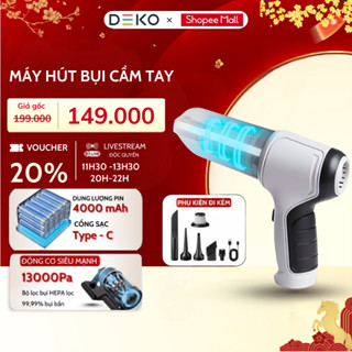 Máy Hút Bụi Mini Cầm Tay Không Dây Đa Chức Năng, Bộ Lọc HEPA Hút Mạnh 25000PA Hút Bụi Xe Hơi, Hút và Thổi Bụi Sạc Type C