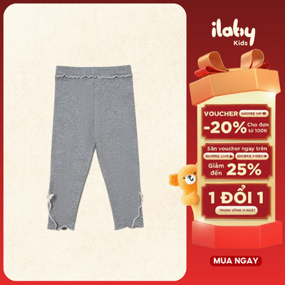 [KOL LIVE] Quần legging bé gái ILABY quần chất liệu co giãn, mềm mại, mặc cả ngày vẫn thoải mái [3424]