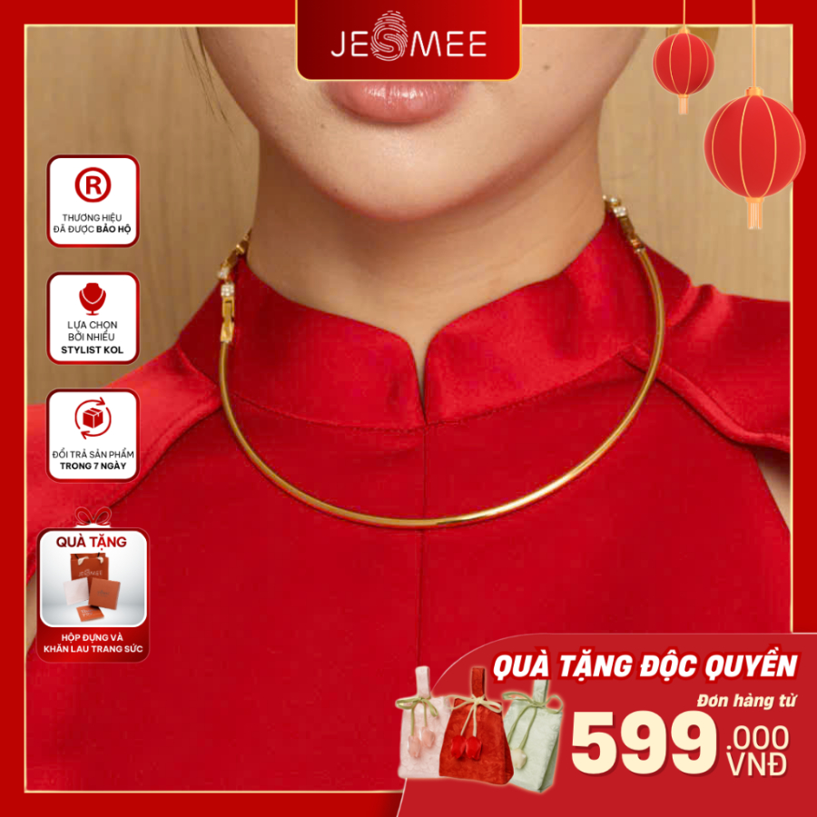 Dây chuyền nữ DẠ MINH thiết kế dáng nửa kiềng độc đáo thanh lịch DOMINA - N25050 Jesmee