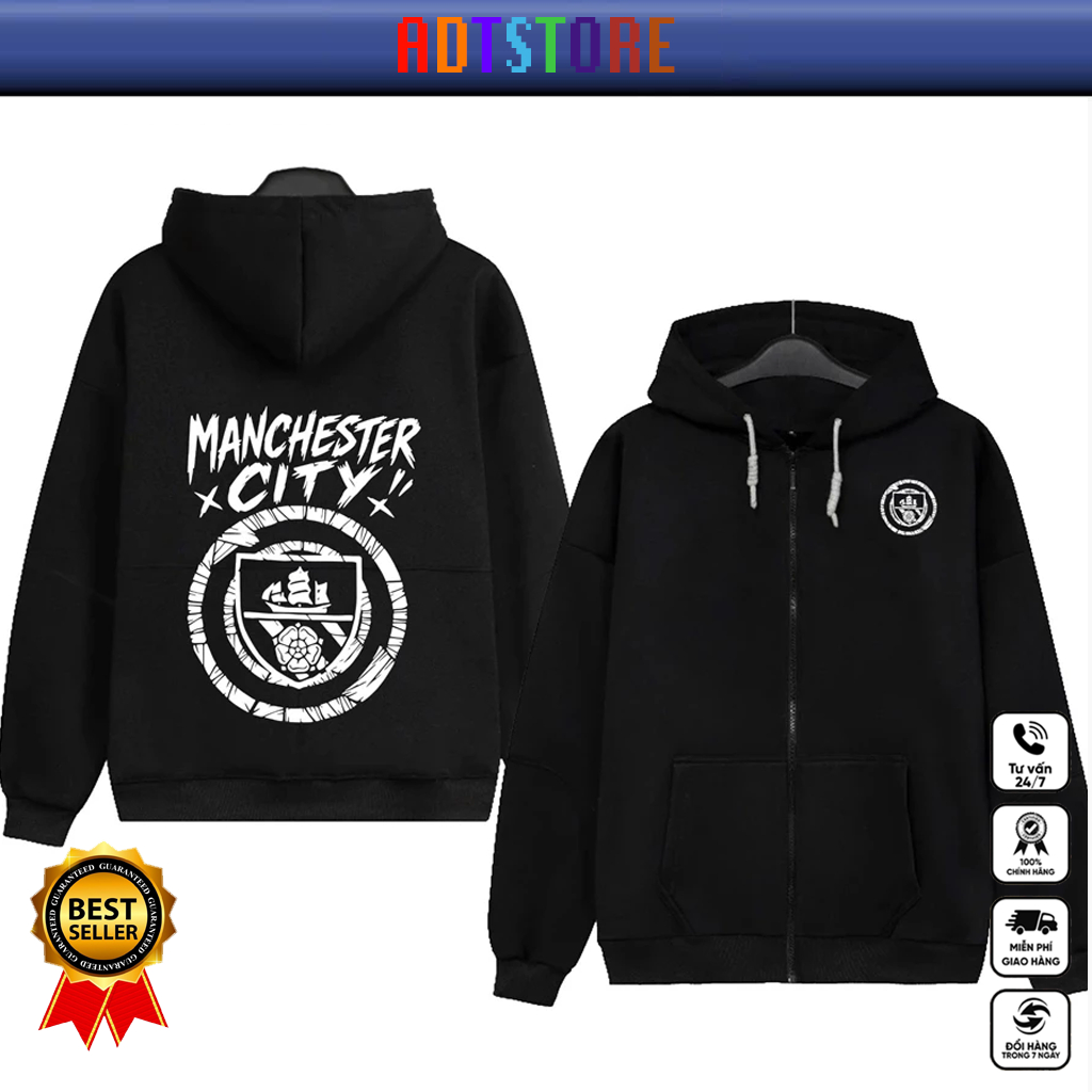 Áo khoác Manchester City - Windbreaker, áo khoác truyện Manhwa Sabbath crew - Team Black Jinx