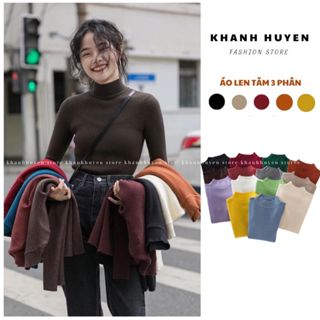 Áo len tăm cổ 3 phân KH751- Áo len tăm giữ nhiệt cổ cao 3cm siêu ấm hàng cao cấp