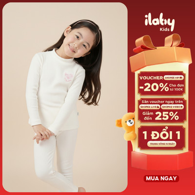 [BÁN CHẠY] Áo giữ nhiệt ILABY họa tiết Kitty Baby chất liệu thun nỉ co giãn 4 chiều thoáng khí, siêu ấm [3728]