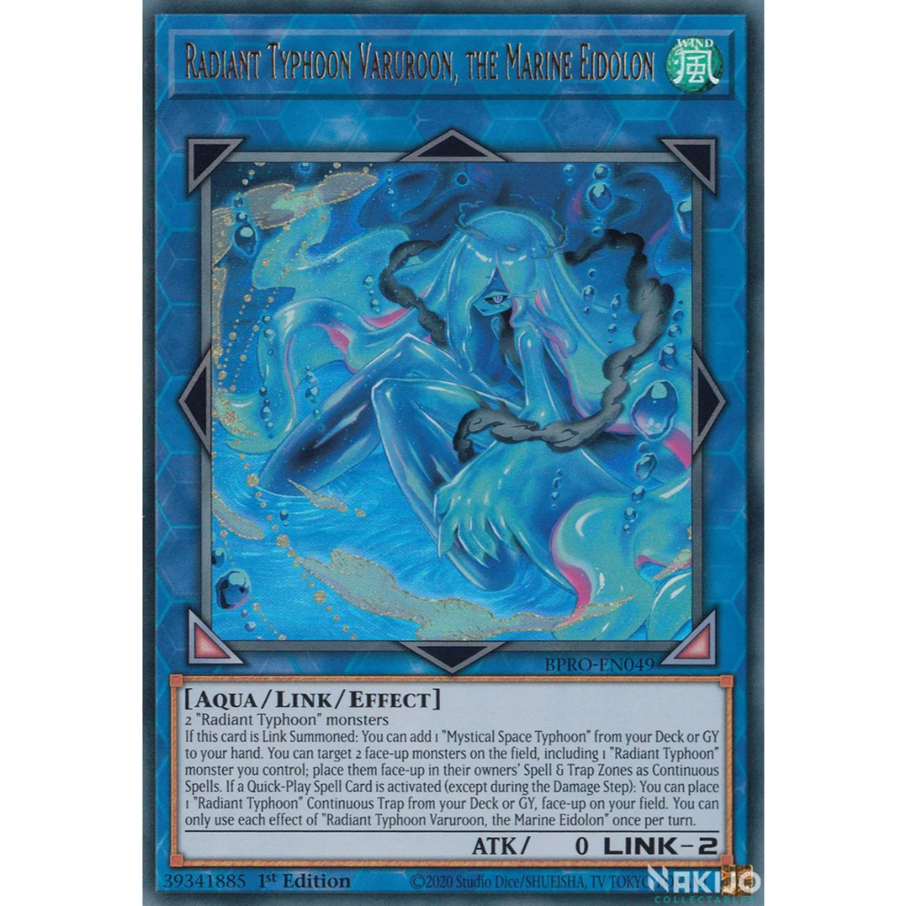 [KW2 Yugioh]* [EN-UK] Thẻ Radiant Typhoon Varuroon, the Marine Eidolon - BPRO-EN049 - Ultra Rare - 1
