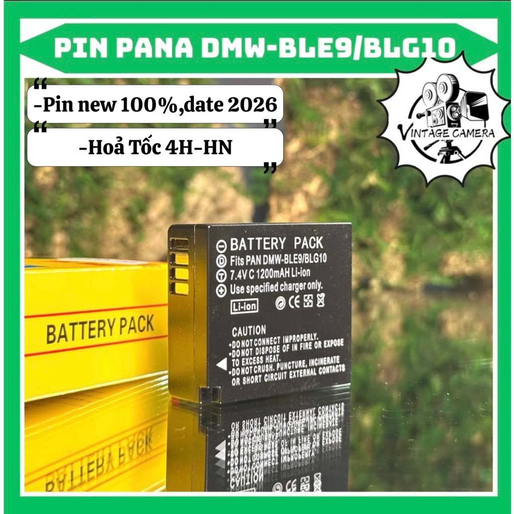 Pin Panasonic DMW-BLE9/BLG10 cho máy ảnh  DMC-GF6, DMC-GX7, DMC-ZS100 và DMC-LX100
