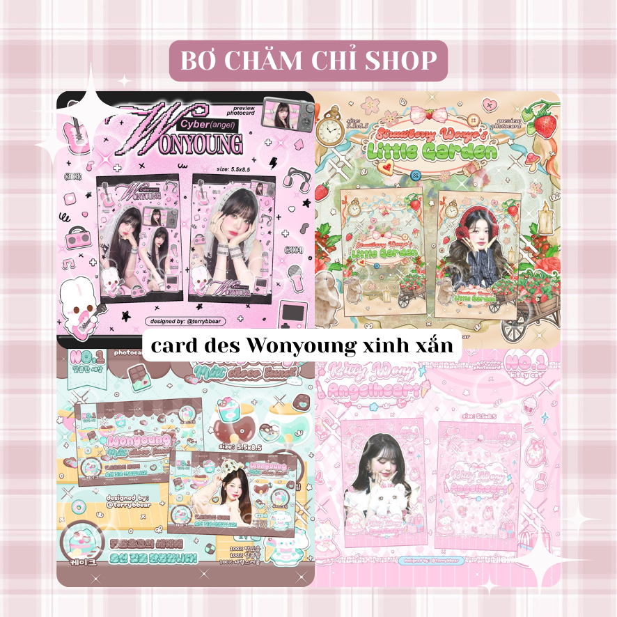 (PHẦN 5) Card des Wonyoung xinh xắn, card des kpop, freebies,...