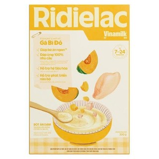 Bột ăn dặm ridielac gold gà bí đỏ - hộp giấy 200g.
