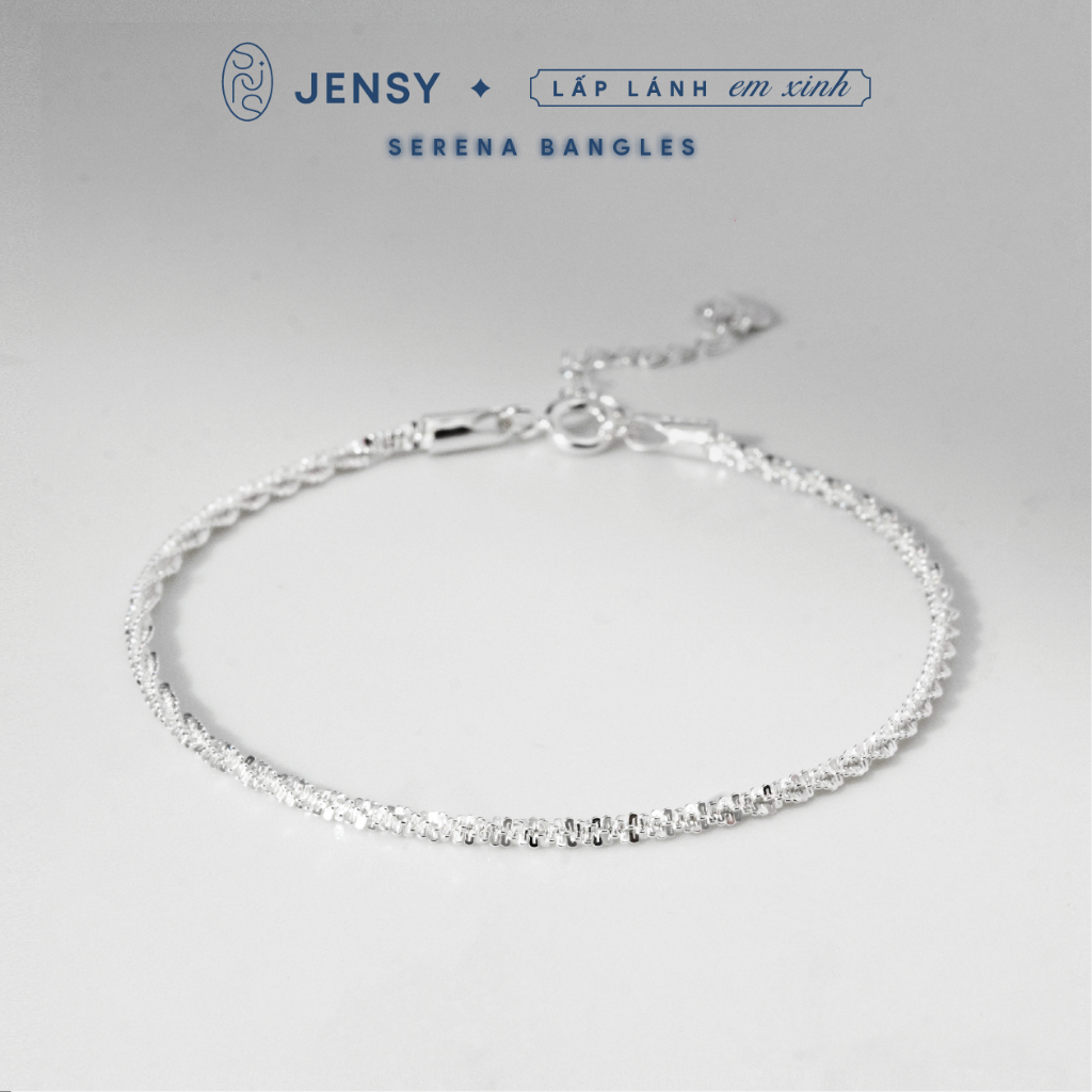 Lắc Tay Bạc Nữ Dây Xù Cao Cấp JENSY "Serena" LTTL5. Vòng Tay Bạc Nữ Kiểm Định GIV