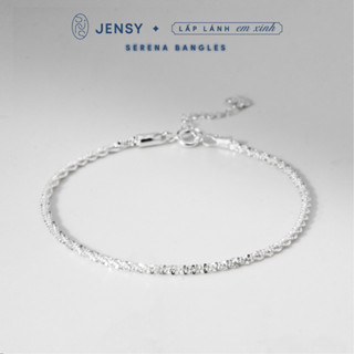 Lắc Tay Bạc Nữ Dây Xù Cao Cấp JENSY "Serena" LTTL5. Vòng Tay Bạc Nữ Kiểm Định GIV