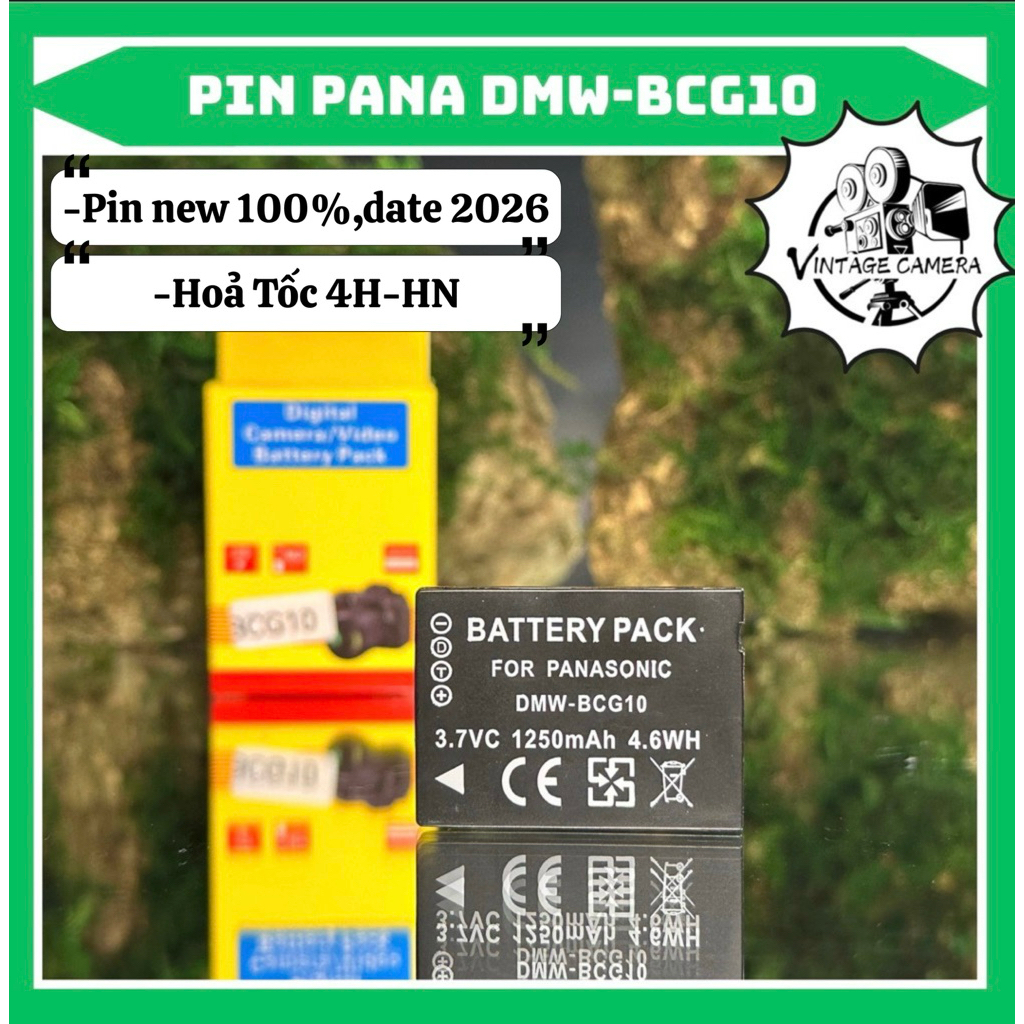 Pin Panasonic DMW-BCG10 ( pin thay thế dung lượng cao ) dùng cho TZ7, TZ10, TZ18, TZ20, TZ30, TZ35..