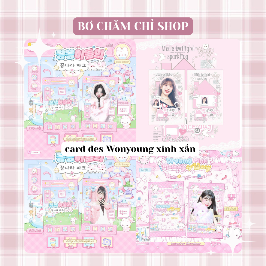 (PHẦN 2) Card des Wonyoung xinh xắn, card des kpop, freebies,...