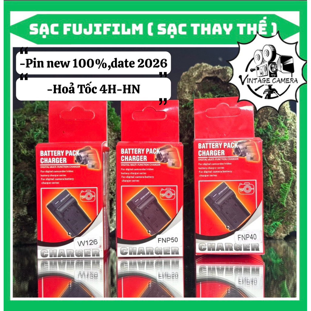 Sạc Pin Fujifilm NP-40/ NP-45/ NP-50/ NP-60/ NP-95/ NP-120 ( Bộ Sạc Pin thay thế)