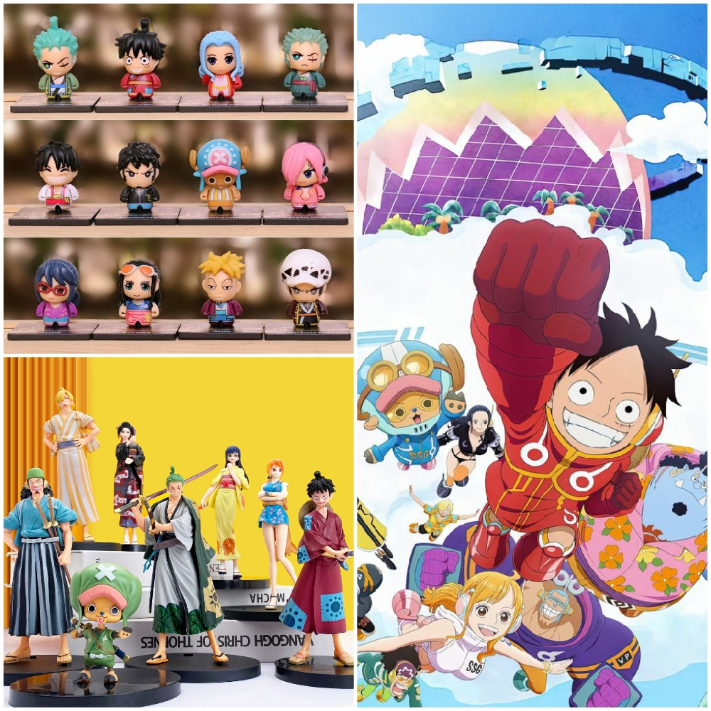 (LT.onepiece) Mô hình tượng figure ONE PIECE ĐẢO HẢI TẶC VER NGÁO anime trưng bày trang trí đẹp