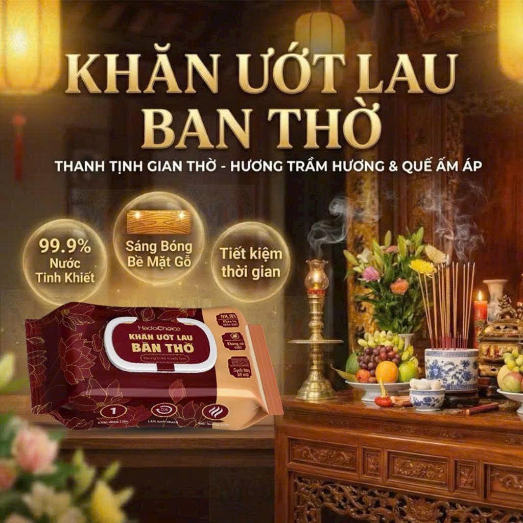 Gói 30 Khăn Ướt Lau Ban Thờ GETO AIKOMI (Hương Trầm)