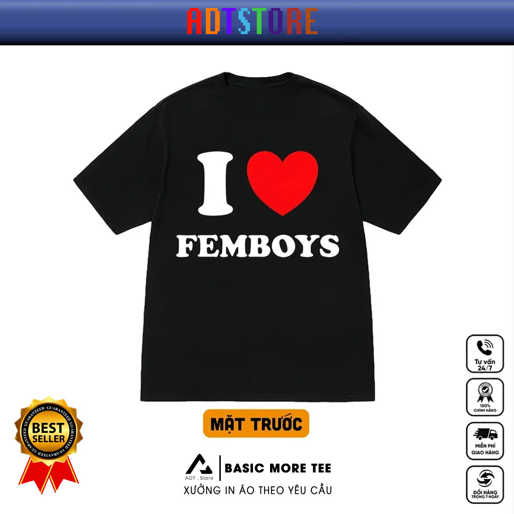 [Hot Trend] Áo Thun I LOVE FEMBOYS - Phản Quang Logo Liên Quân Mobile