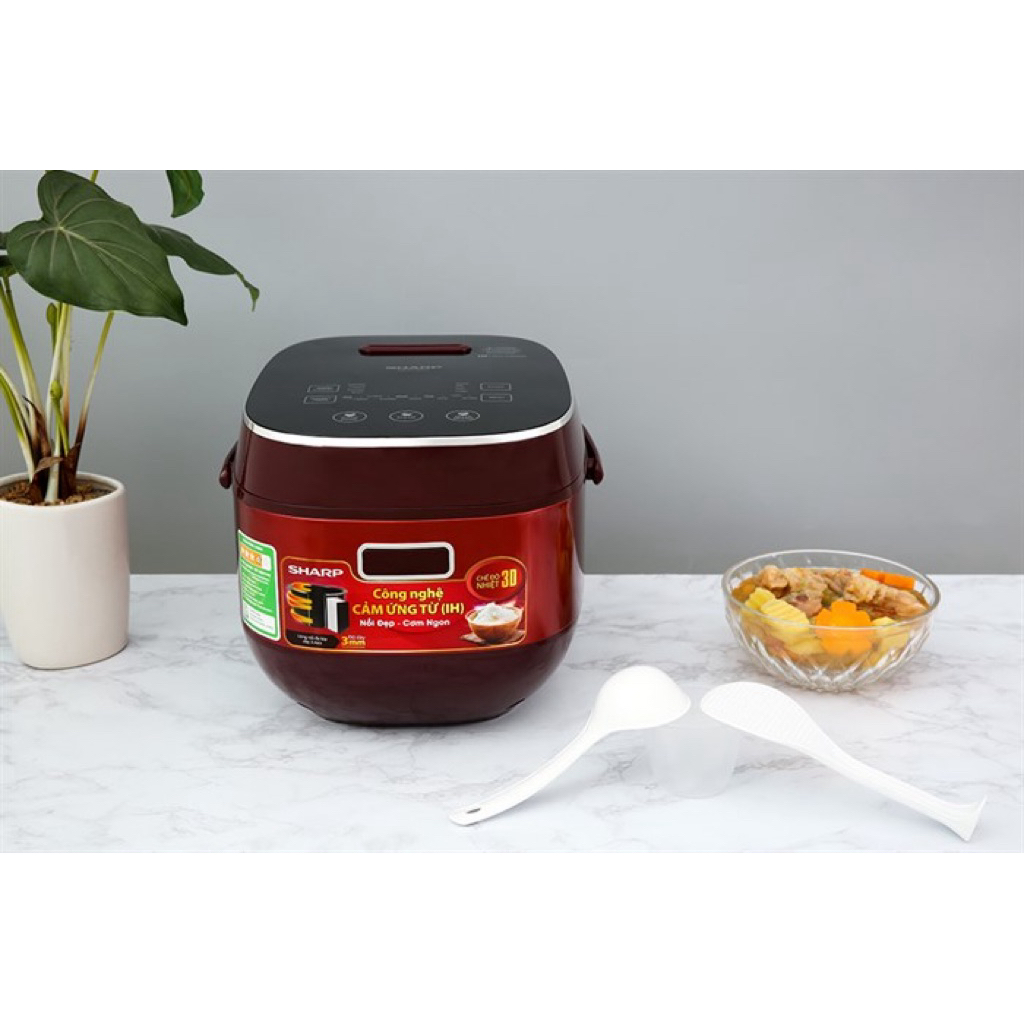 Nồi cơm điện cao tần Sharp KS-IH191V-RD 1.8 lít màu đỏ đen
