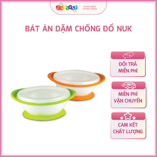 Bát ăn dặm chống đổ, bát ăn dặm có nắp Nuk