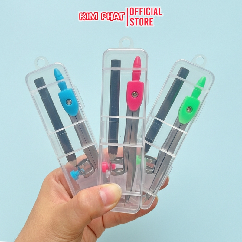 Combo 03 Chiếc Compa Kẹp Bút Chì Gỗ Có Hộp Đựng Gọn Gàng - XiaoBosh 8290