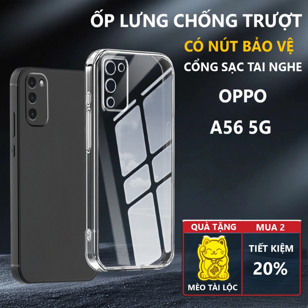 Ốp lưng bảo vệ chân sạc OPPO A56 5G chống trơn trượt-Pancase