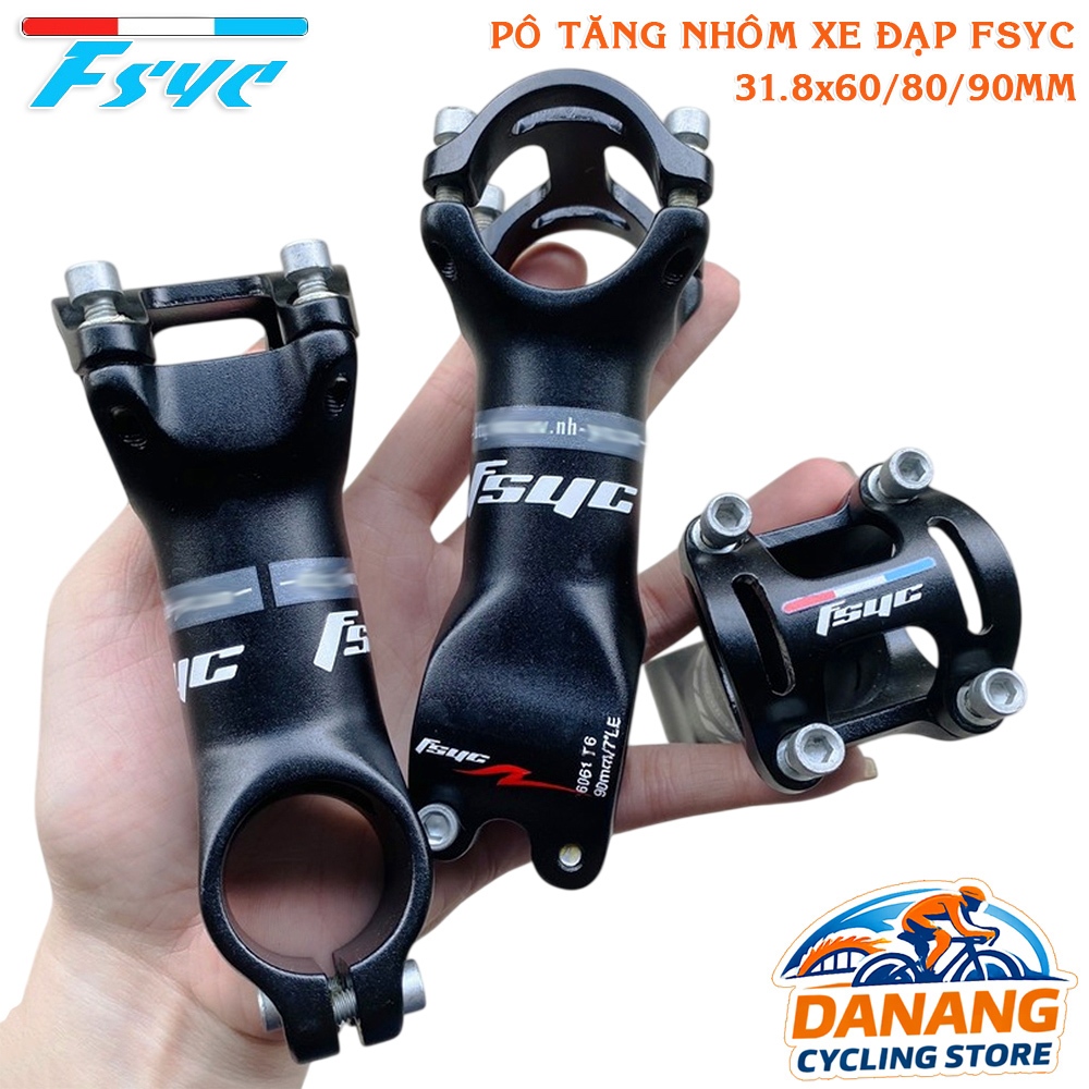 Pô Tăng Stem Xe Đạp Nhôm FSYC 31.8mm – Dài 60/80/90mm