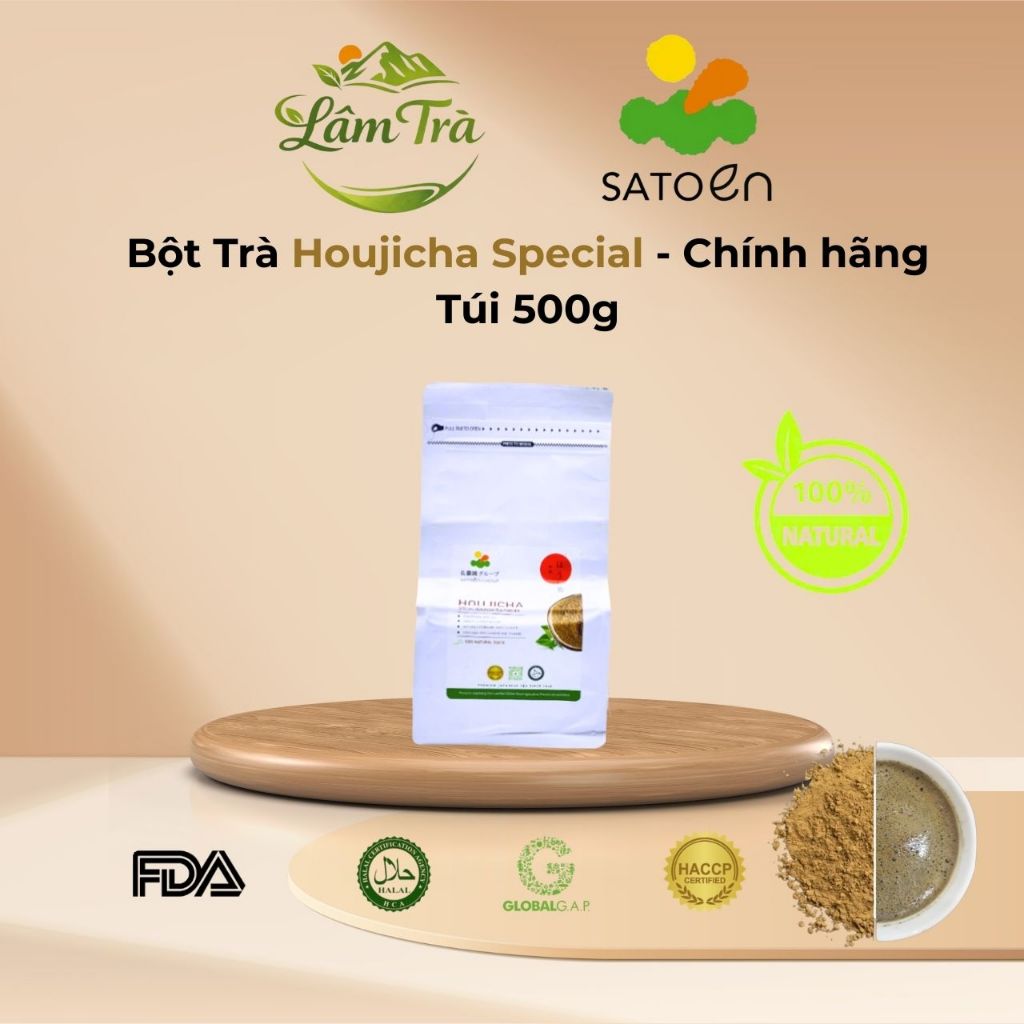Bột Trà Satoen Houjicha Special - Túi 500g