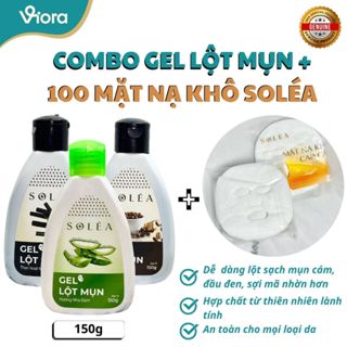 (COMBO SIÊU RẺ) Gel Lột Mụn 150g + Mặt Nạ Giấy 100c SOLÉA -Dễ Dàng Lột Sạch Mụn Đầu Đen - VIORA SHOP