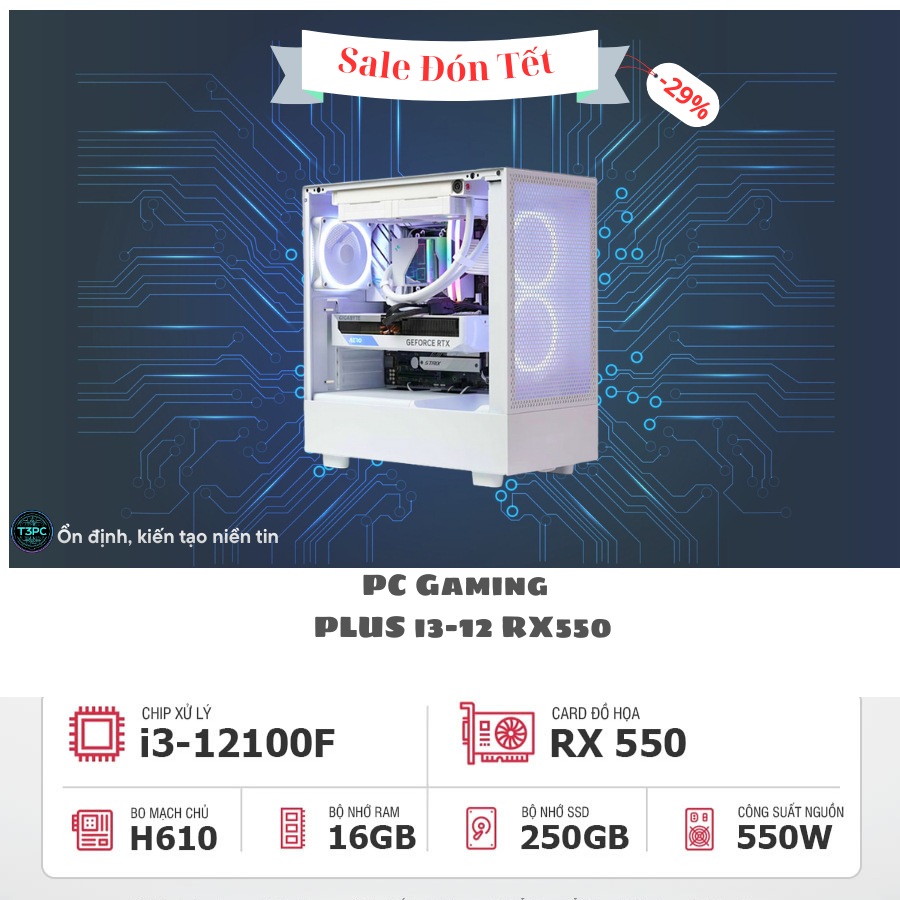 PC Gaming   PLUS i3-12 RX550