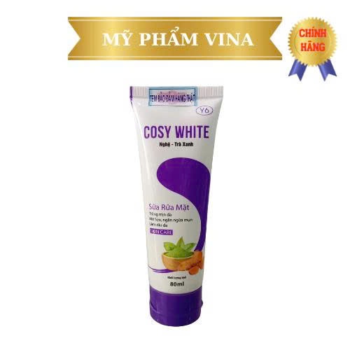 Sữa rửa mặt nghệ trà xanh Cosy White Y6 ( 80ml)