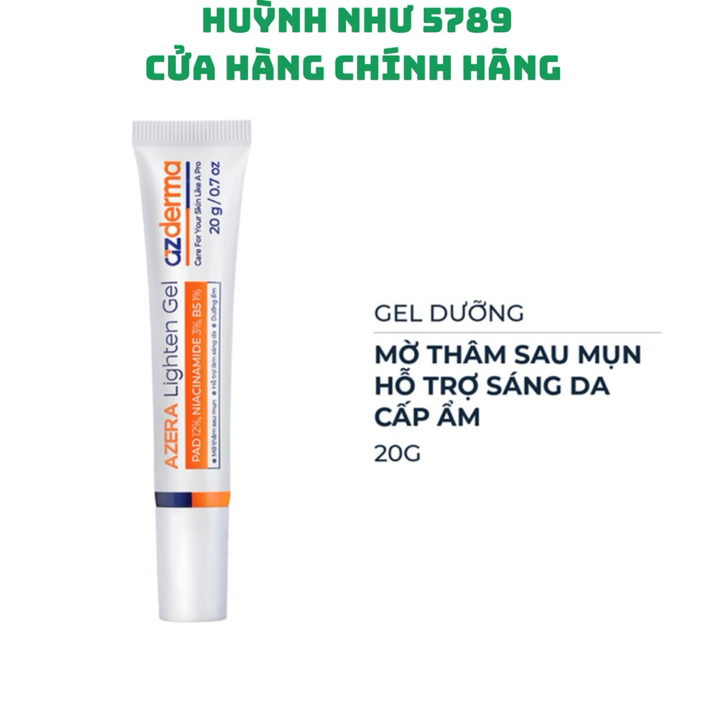 [CHÍNH HÃNG]Gel dưỡng Azderma hỗ trợ giảm thâm cấp ẩm sáng da 20g