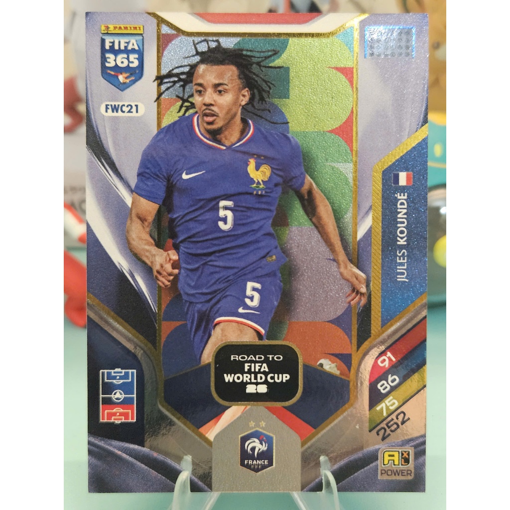 Thẻ ROAD TO WC Jules Kounde Panini 365 2025/2026 (France) (25/26) (Bóng Đá)
