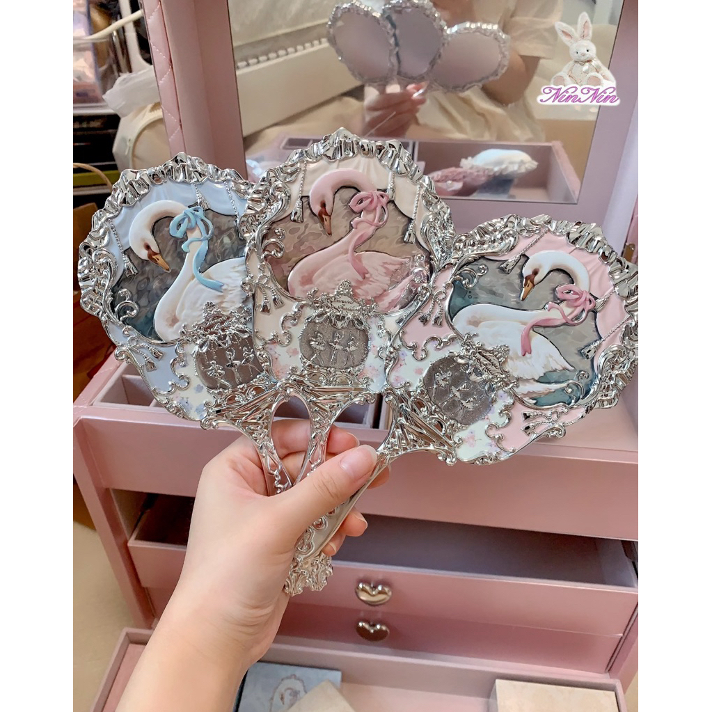 Gương Cầm Tay Swan Ballet - Flower Knows 🦢🩰