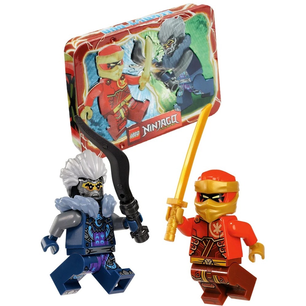 112403 - NINJAGO N Dragons Rising Season 2, Mech Kai vs. Cinder metal box  - Hộp kim loại