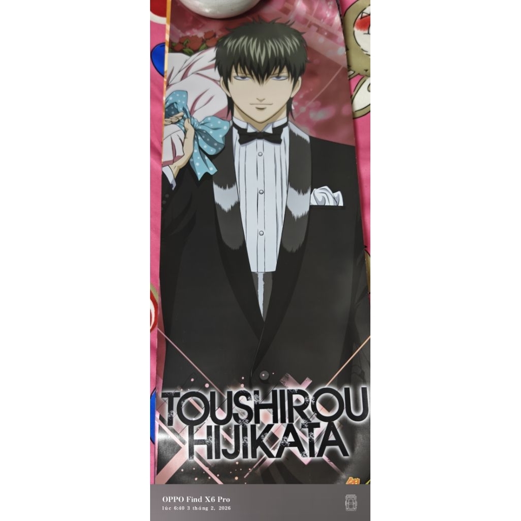 bộ 3 Stick poster Gintama - Hijikata Toushirou Nhật Bản decor phòng