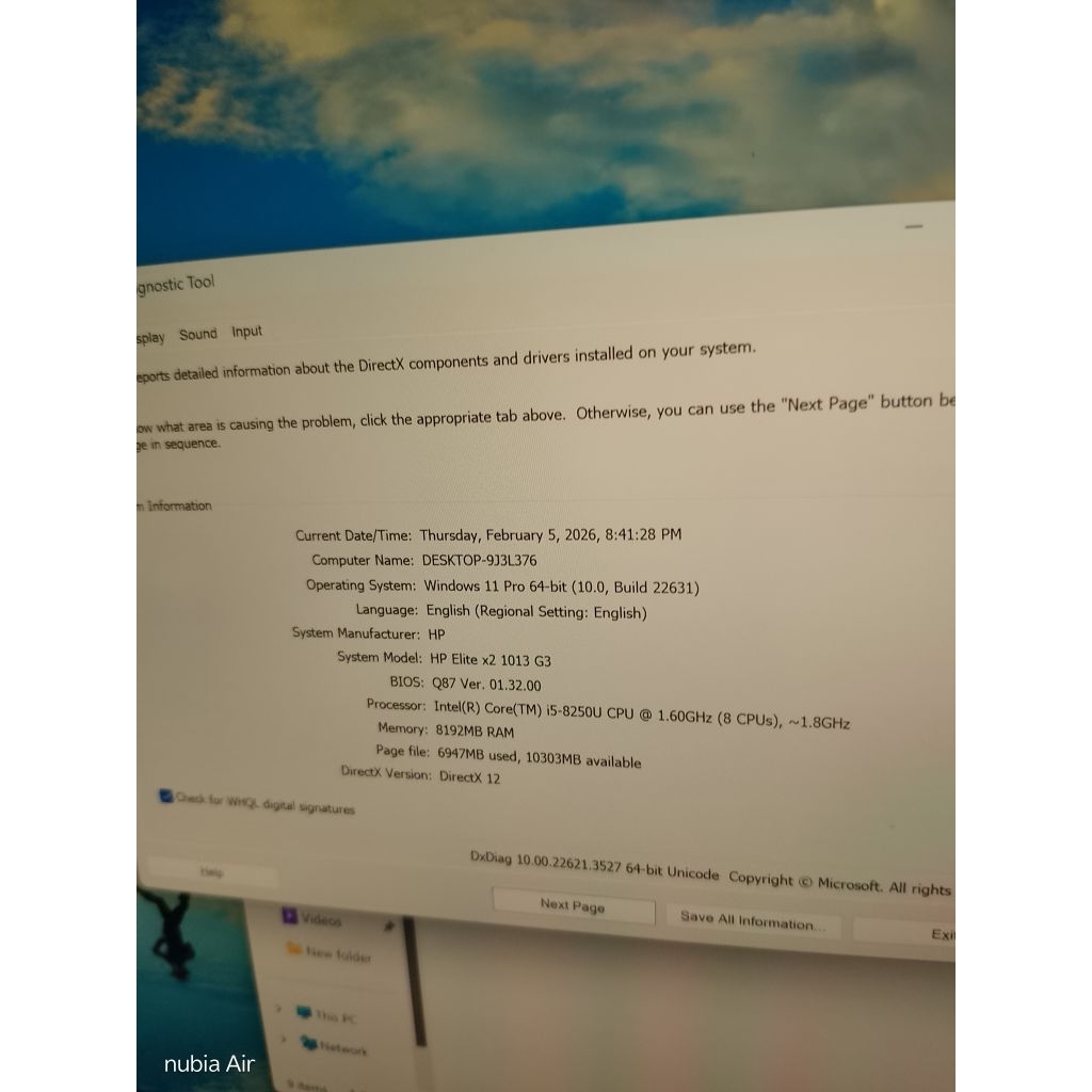 HP Elitebook X2 1013 G3