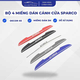 Bộ 4 Miếng Dán Chống Va Đập Cánh Cửa Sparco - PVC Chống Xước Cao Cấp Cho Mọi Dòng Xe Ô Tô