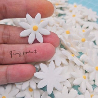 set kẹo đường 50 cúc họa mi size 2.5cm ăn được ít ngọt trang trí bánh kem, đồ uống xôi chè kem