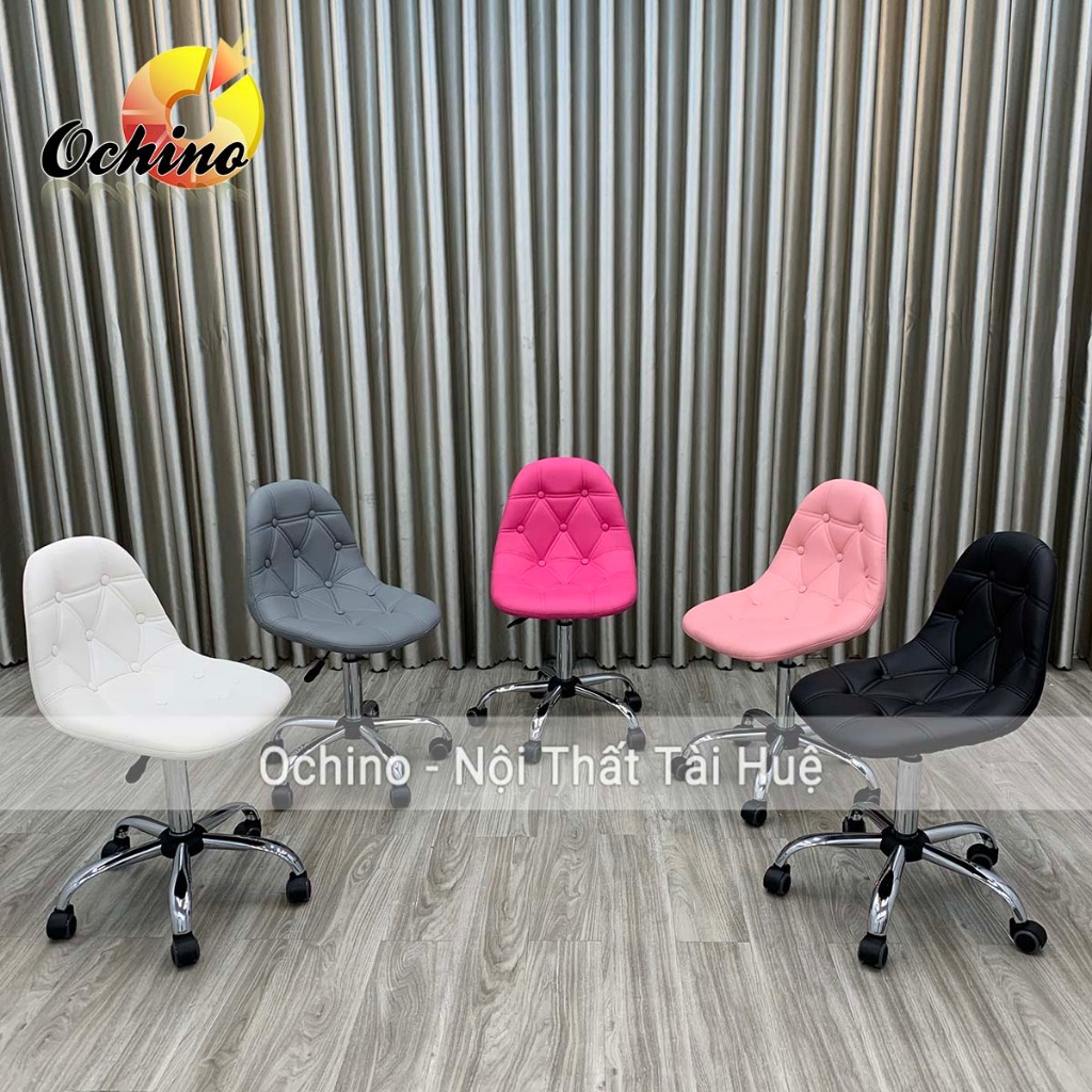 Ghế Văn Phòng, Ghế livestream Xoay 360 độ Mẫu Cúc Cao 45-55cm ( Hàng Sẵn Shop)