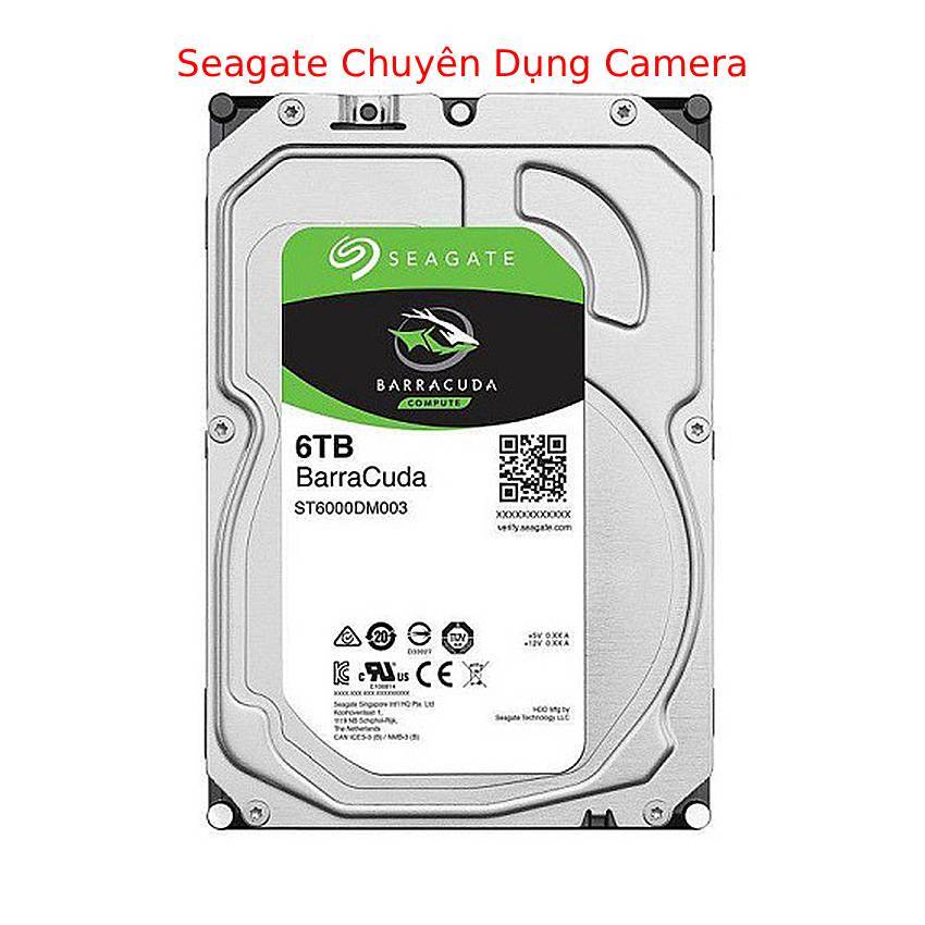 Ổ Cứng HDD Seagate 6TB CHUYÊN DỤNG CHO CAMERA GIÁM SÁT, MÁY TÍNH - Bóc Máy Xịn Like New 99%