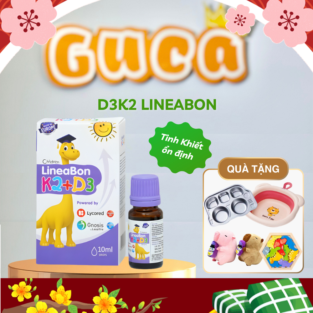 Lineabon bổ sung d3k2 giúp hấp thu canxi hiệu quả, cải thiện mật độ xương, xương và răng chắc khoẻ