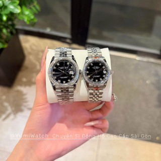 [HÀNG CAO CẤP] Đồng Hồ Cặp Nam Nữ YUMI ALESSX Đính Đá Pha Lê Siêu Sáng , Sang Trọng Và Thanh Lịch