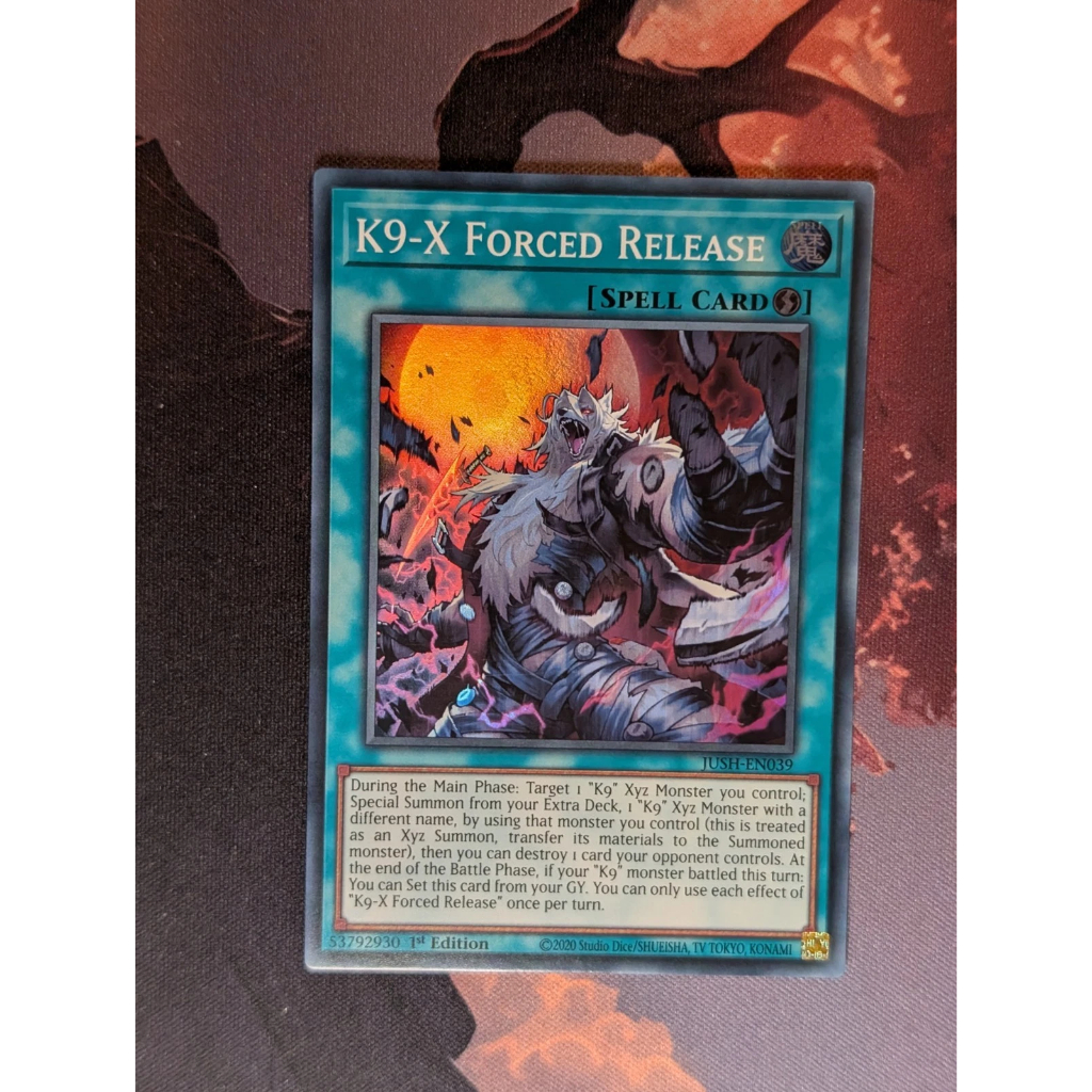 JUSH Super Rare [ Dưa Hấu Yugioh ] Lá bài thẻ Yugioh K9-X Forced Release SPELL