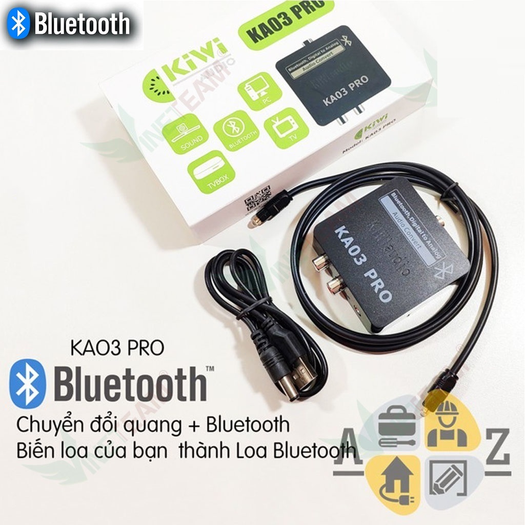 Bộ chuyển đổi âm thanh từ Optical Sang Analog Kiwi KA03 Pro Bluetooth / Kiwi KA03 - Bảo Hành 12 Thán