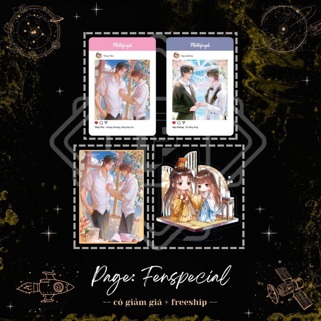 [Only Phụ Kiện Đặc Biệt] Instagram Card + Standee + Shikishi - Hoàng Thượng Đừng Nghịch - Tập 1, 2 -